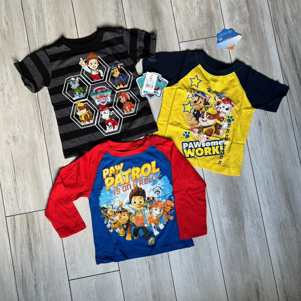 Boys Paw Patrol set of 3 shirts SIZE 2T